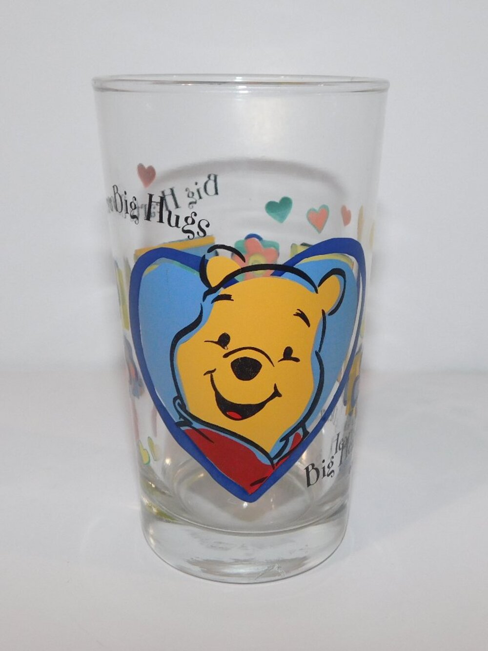 VTG Winnie the Pooh Big Hearts Deserve Big Hugs Anchor Hocking Juice Glass